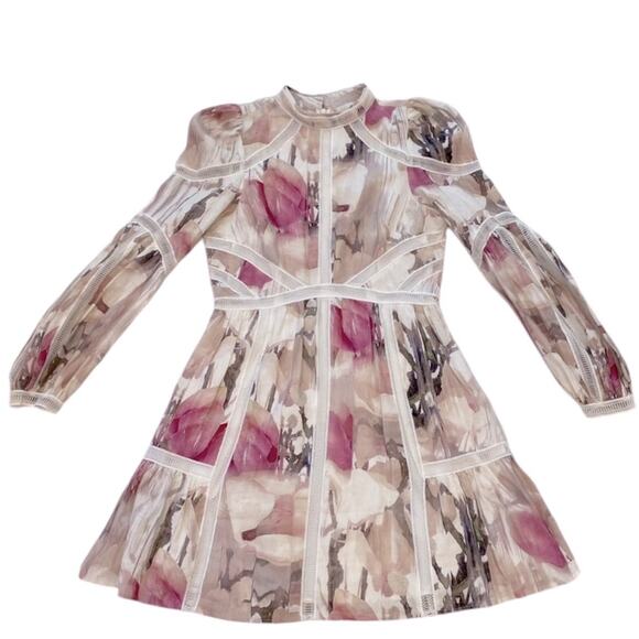 Ted Baker London Dress 4 6 Semi Formal Mini Small Linen Long Sleeve Fleurz $450 - Picture 17 of 17